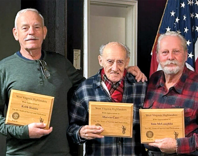 3 West Virginia Highlanders recognized for 50 years’ service